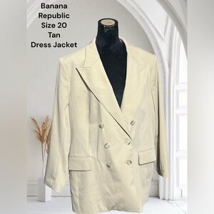 Banana Republic, Size 20, Tan, Wool, Women’s Dress Jacket. M32